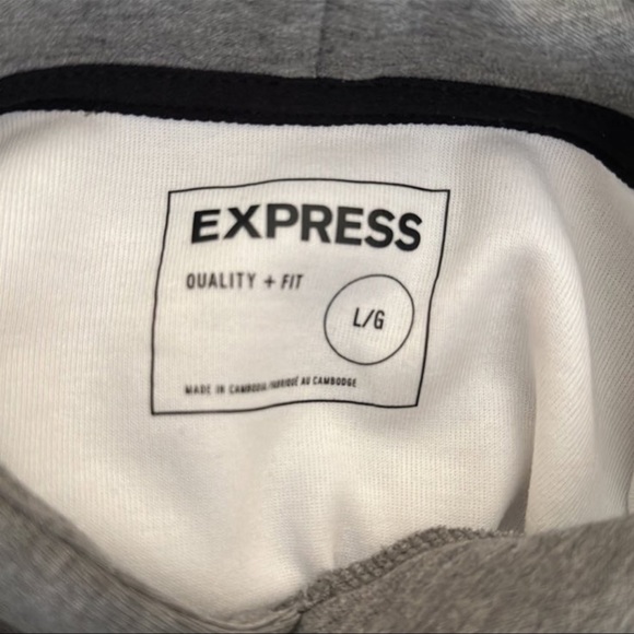 Mens White and Grey Express Hoodie - Picture 4 of 6